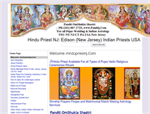Tablet Screenshot of hindupriestnj.com
